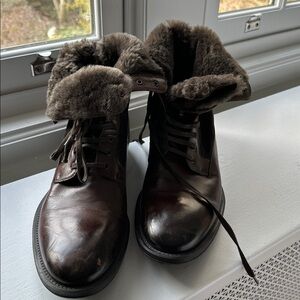 Elegant Dark Brown Leather Men's Boots